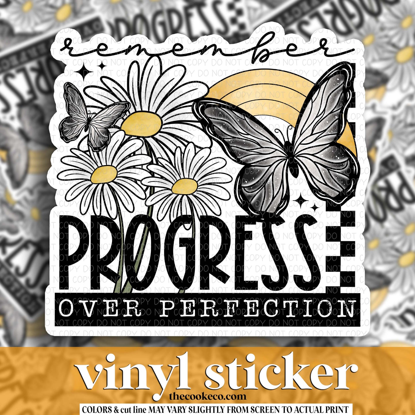 Vinyl Sticker | #V1939- PROGRESS OVER PERFECTION