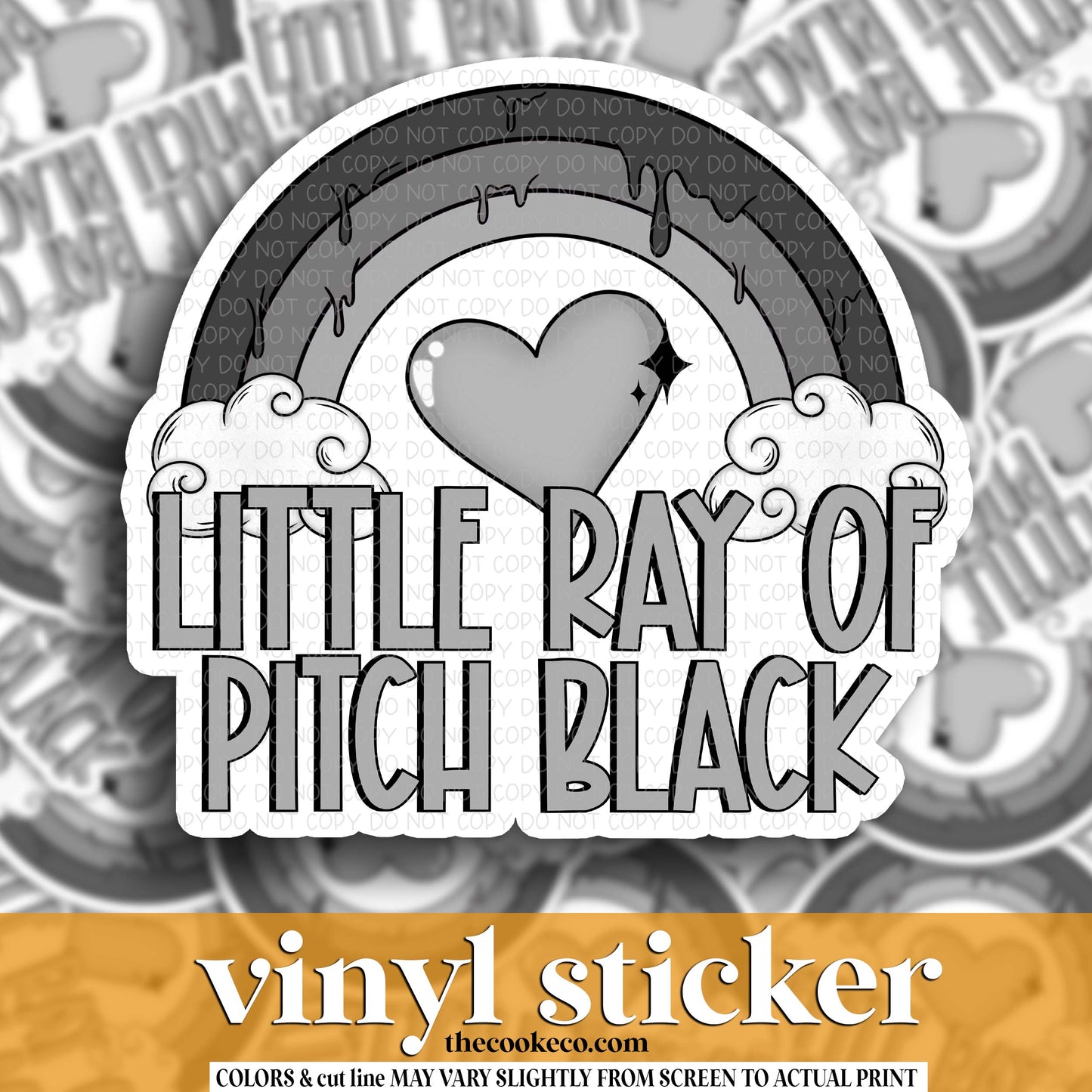 Vinyl Sticker | #V1941- LITTLE RAY OF PITCH BLACK