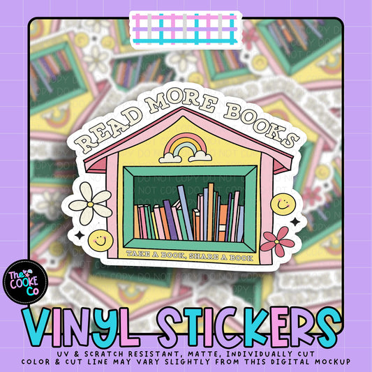 Vinyl Sticker | #V2003 - READ MORE BOOKS