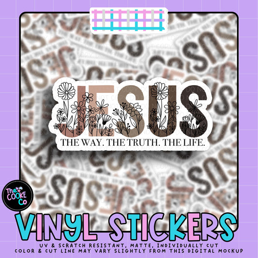 Vinyl Sticker | #V2014 - JESUS THE WAY. THE TRUTH. THE LIFE.