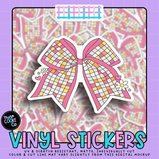 Vinyl Sticker | #V2057 - PINK BOW RETRO