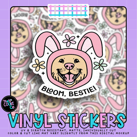 Vinyl Sticker | #V2058 - BLOOM, BESTIE DOG