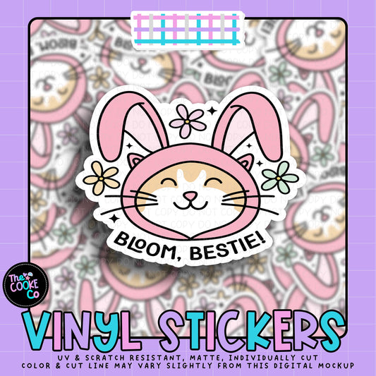 Vinyl Sticker | #V2059 - BLOOM, BESTIE CAT