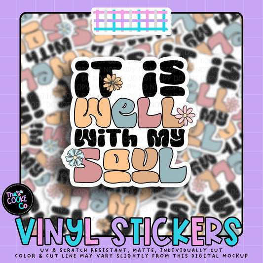 Vinyl Sticker | #V2061 - IT IS WELL WITH MY SOUL