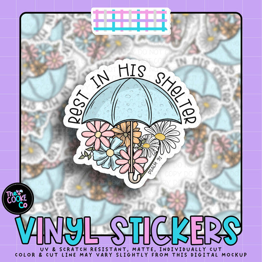 Vinyl Sticker | #V2062 - REST IN HIS SHELTER