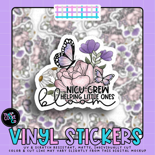 Vinyl Sticker | #V2075 -NICU CREW HELPING LITTLE ONES BLOOM.