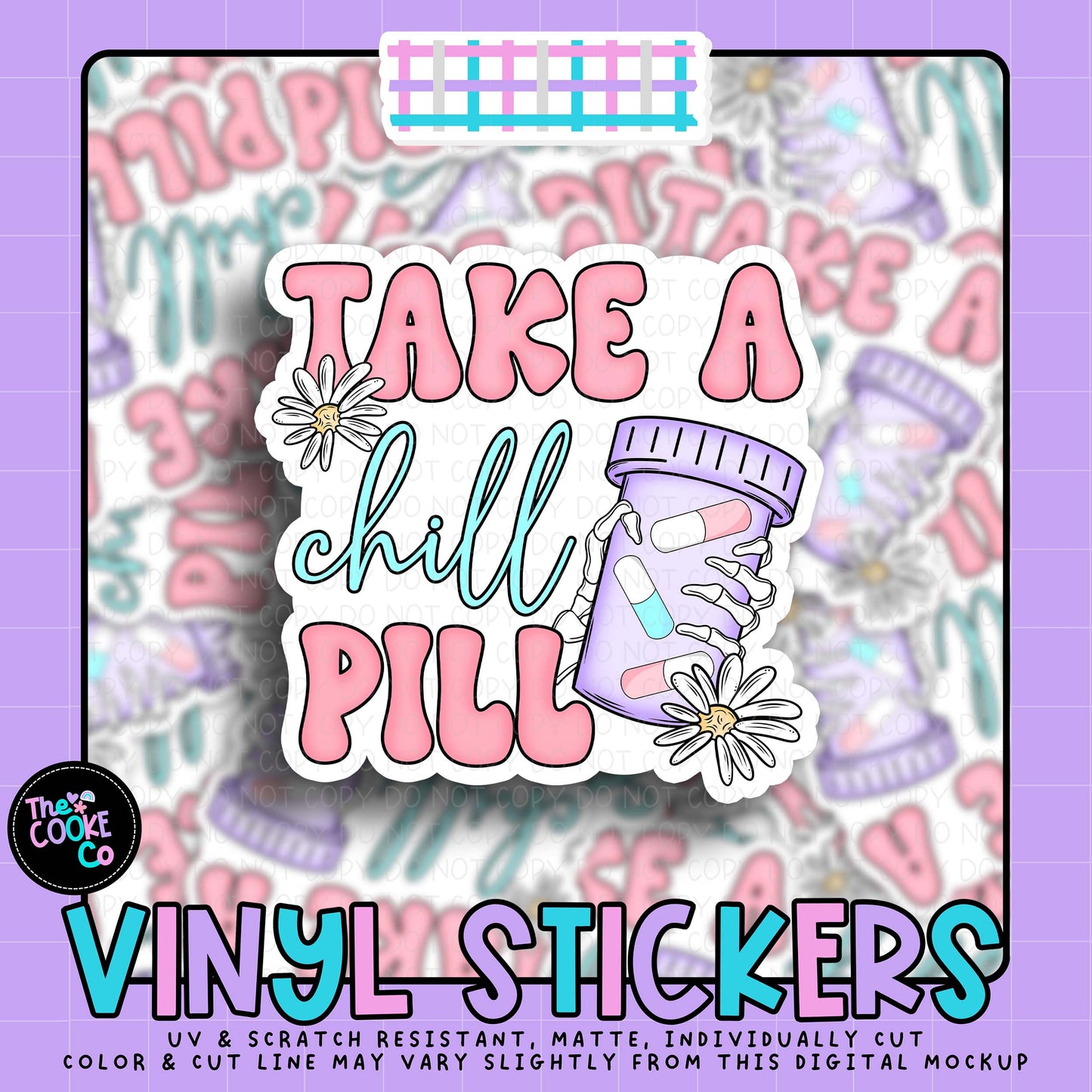 Vinyl Sticker | #V2092 - TAKE A CHILL PILL