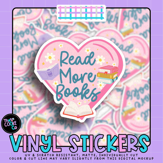 Vinyl Sticker | #V2107 - READ MORE BOOKS.