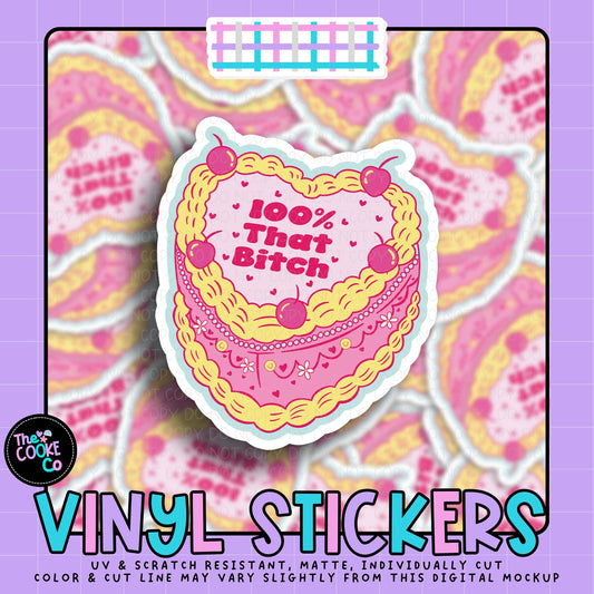 Vinyl Sticker | #V2115 - 100% THAT BITCH