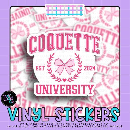 Vinyl Sticker | #V2117 - COQUETTE UNIVERSITY
