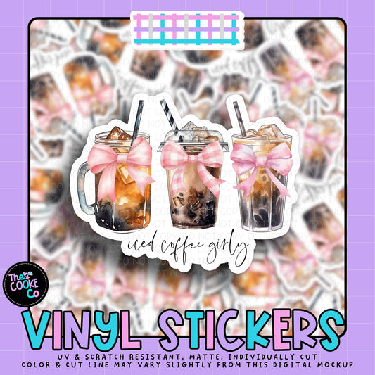 Vinyl Sticker | #V2118 - ICED COFFEE GIRLY