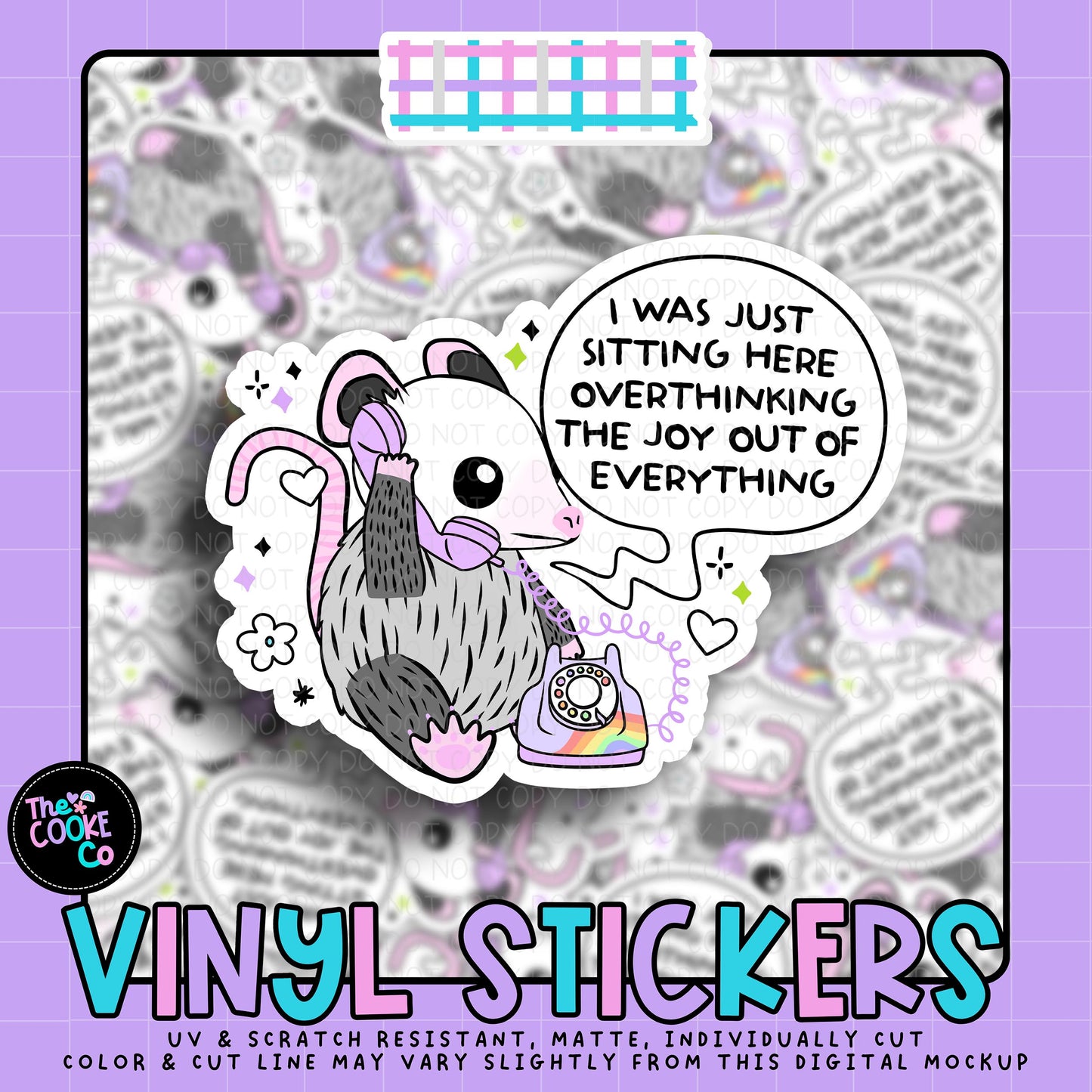 Vinyl Sticker | #V2123 - I WAS JUST SITTING HERE OVERTHINKING THE JOY OUT OF EVERYTHING