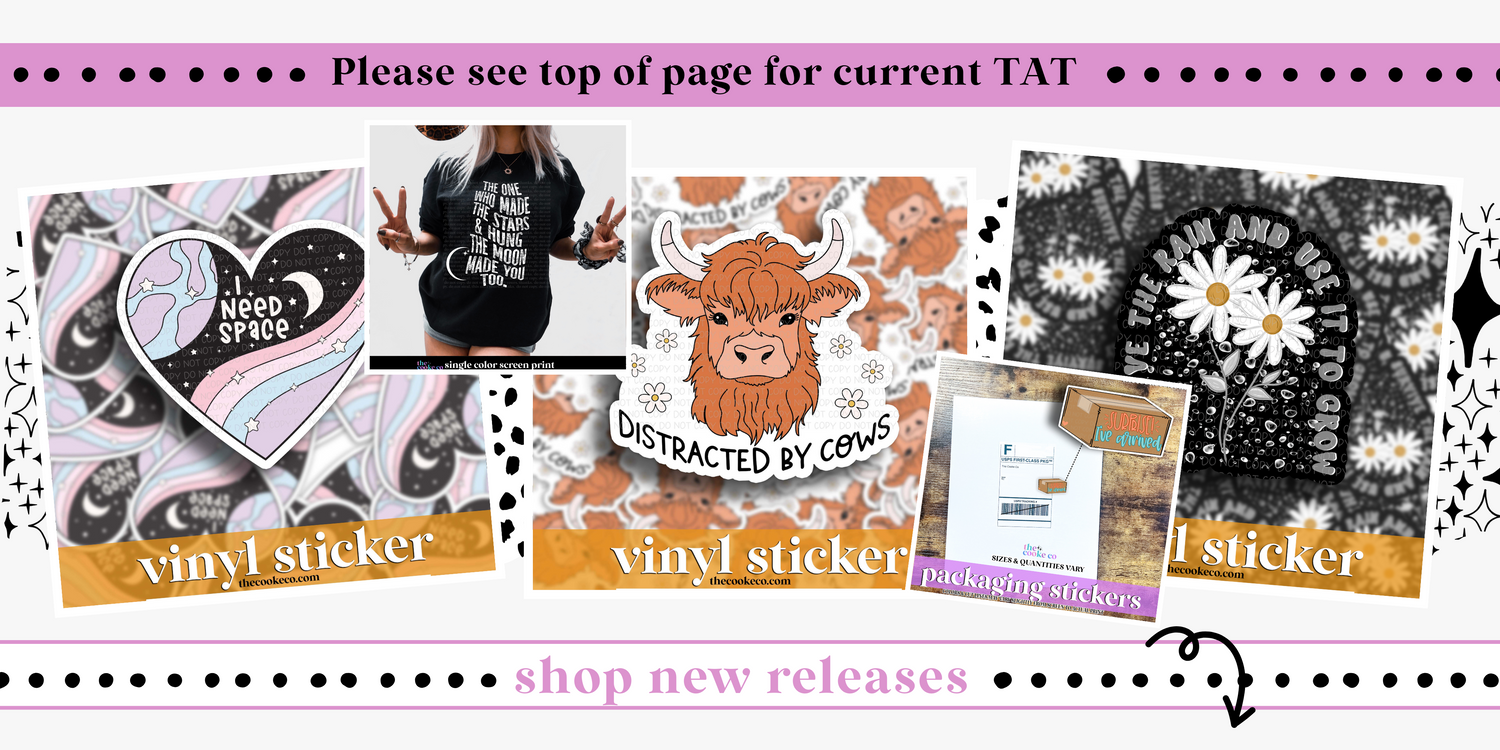 VINYL STICKER DISPLAY TABS – The Cooke Co