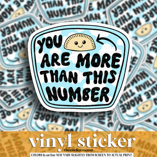 Vinyl Sticker | #V1444 - YOU ARE MORE THAN THIS NUMBER