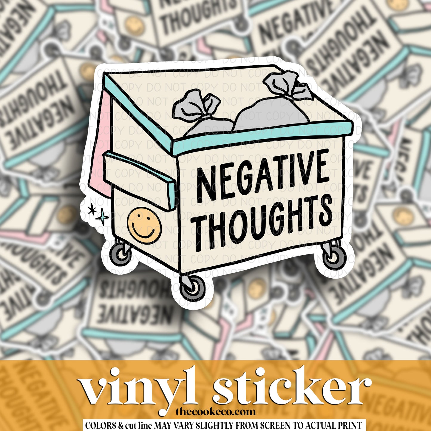 Vinyl Sticker | #V1446 - NEGATIVE THOUGHTS