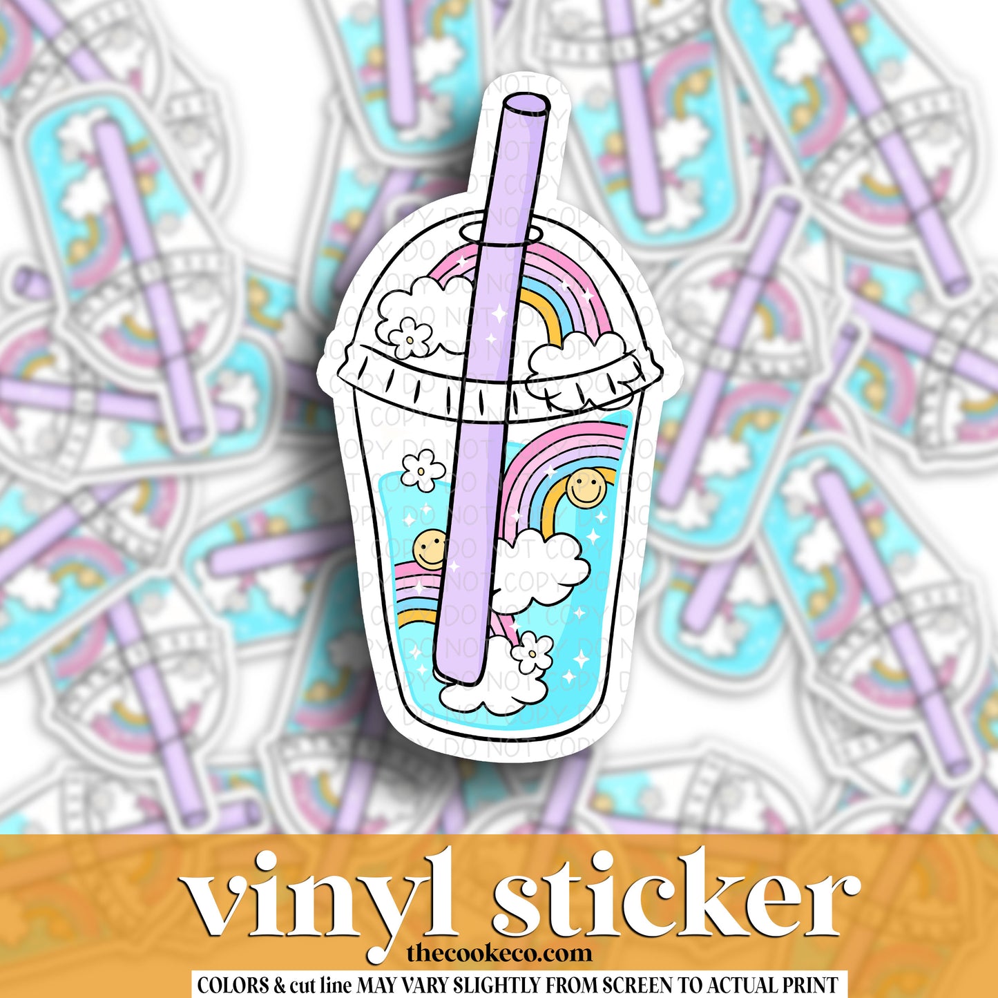 Vinyl Sticker | #V1477 - RAINBOW DRINK