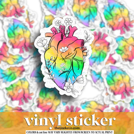 Vinyl Sticker | #V1481 - RAINBOW HEART