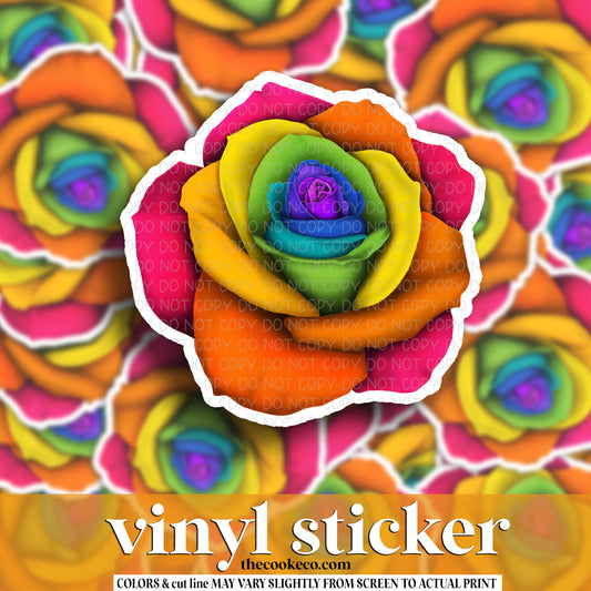 Vinyl Sticker | #V1488 - RAINBOW ROSE