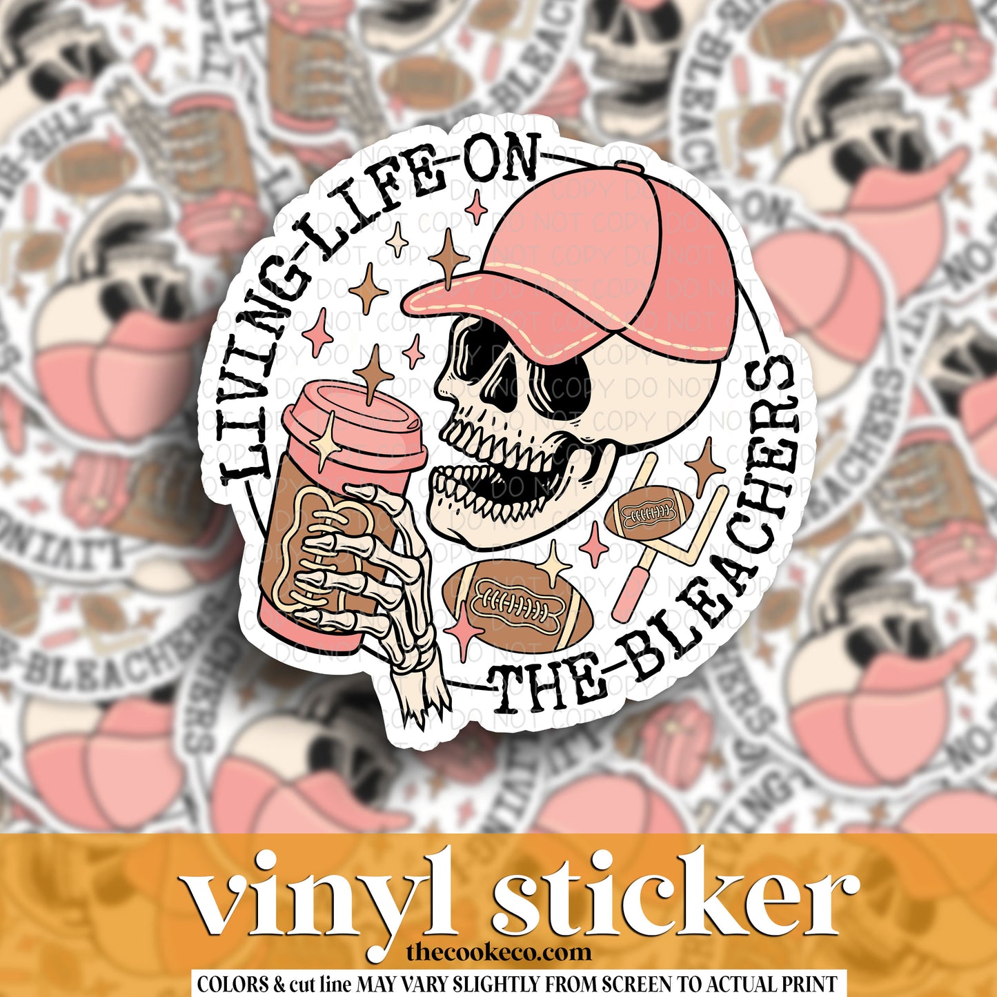 Vinyl Sticker | #V1553 -  LIVING - LIFE - ON - THE - BLEACHERS
