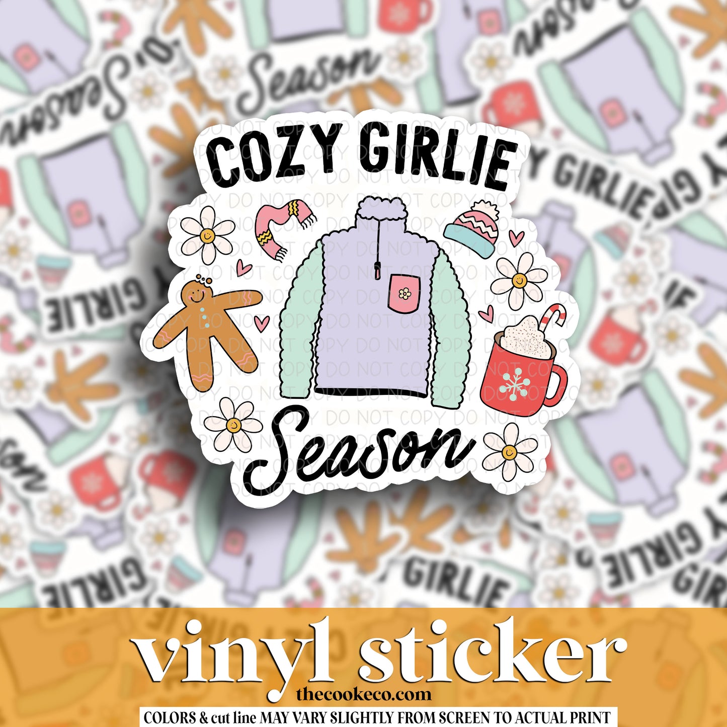 Vinyl Sticker | #V1614 -  COZY GIRLIE SEASON