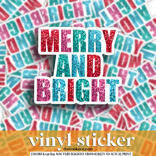 Vinyl Sticker | #V1621 -  MERRY AND BRIGHT