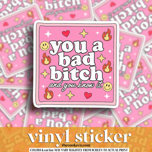 Vinyl Sticker | #V1660  - YOU A BAD BITCH AND YOU KNOW IT