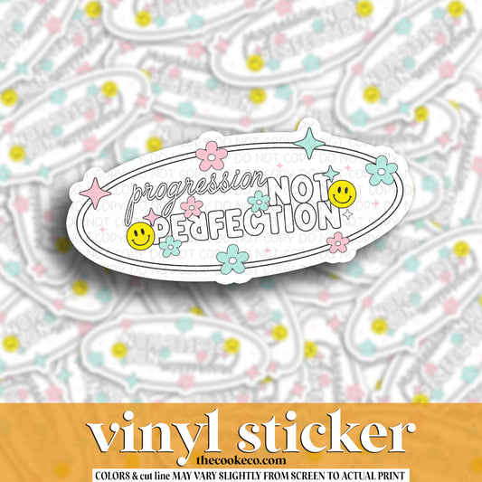 Vinyl Sticker | #V1710  - PROGRESSION NOT PERFECTION