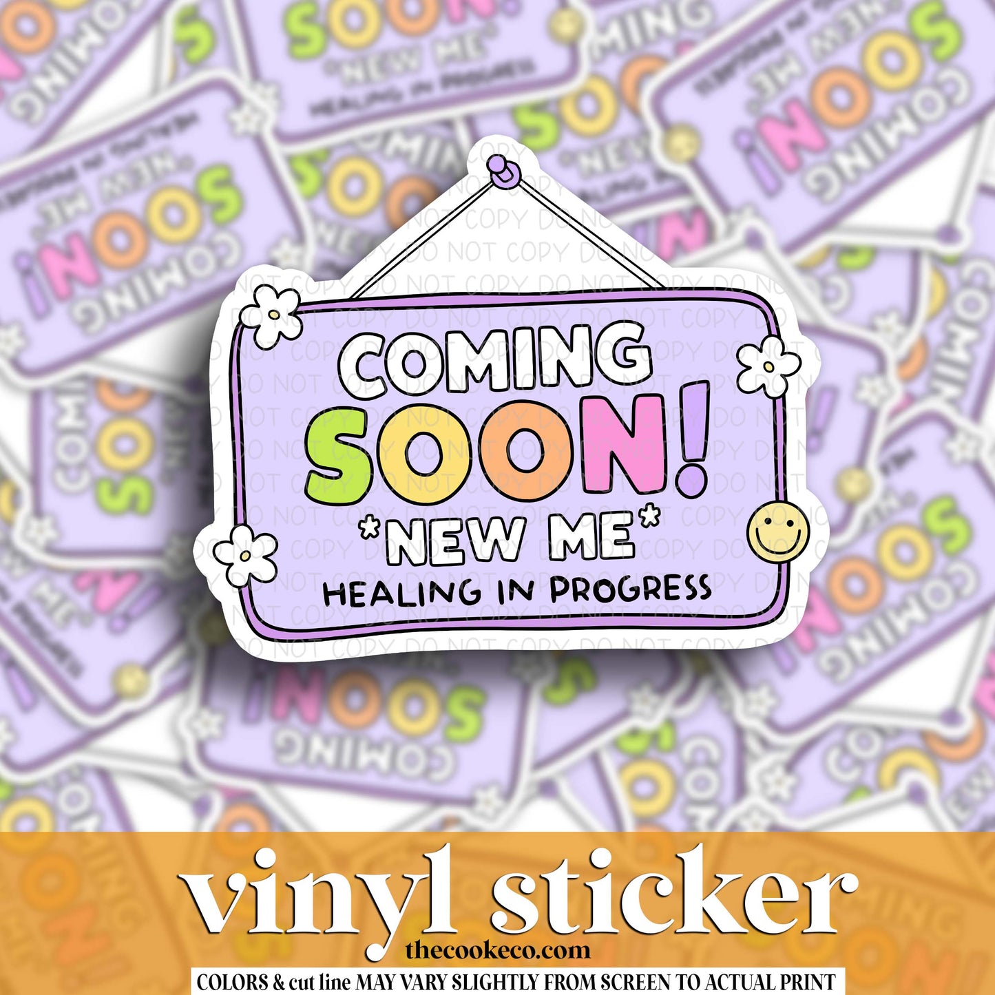 Vinyl Sticker | #V1745 - COMING SOON! NEW ME, HEALING IN PROGRESS