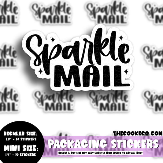 PTO Packaging Stickers | #BW0187 - SPARKLE MAIL
