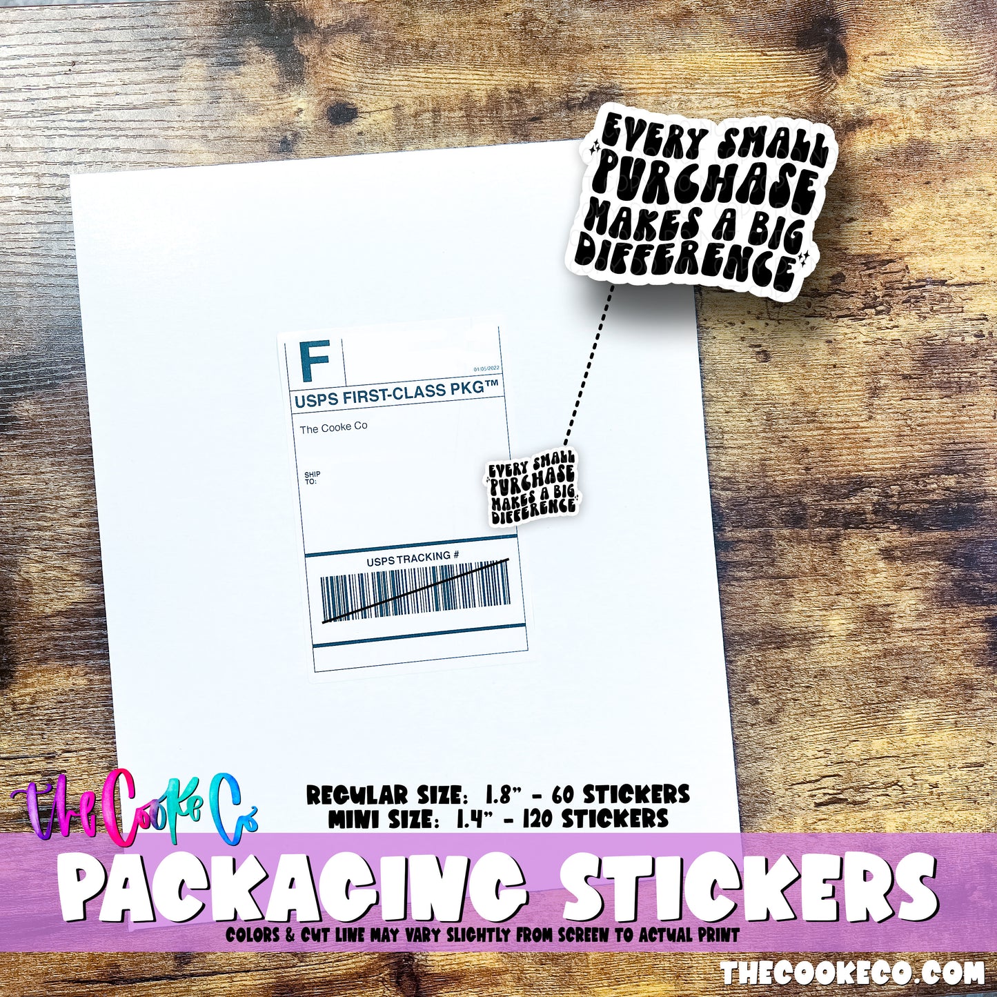 Packaging Stickers | #BW0208 - EVERY SMALL PURCHASE MAKES A BIG DIFFERENCE
