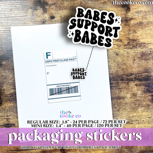 PTO Packaging Stickers | #BW0237 - BABES SUPPORT BABES