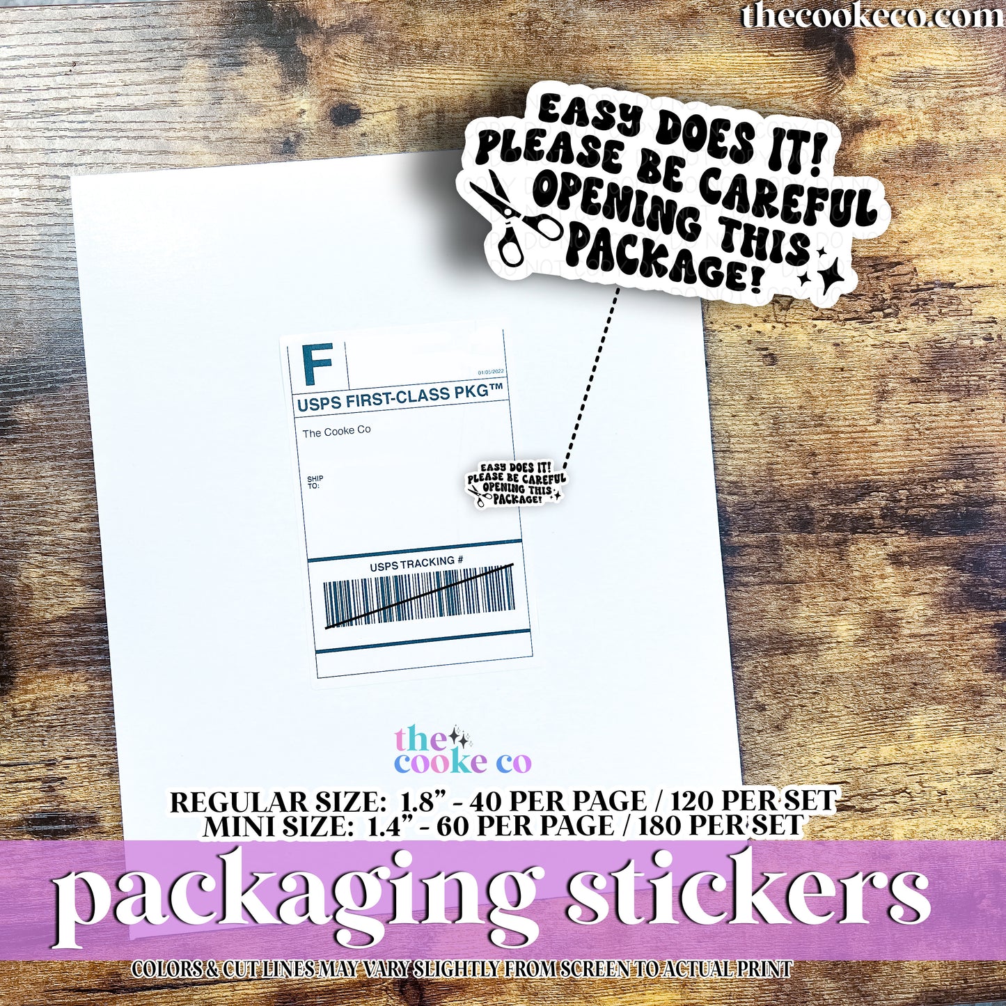 Packaging Stickers | #BW0239 - EASY DOES IT