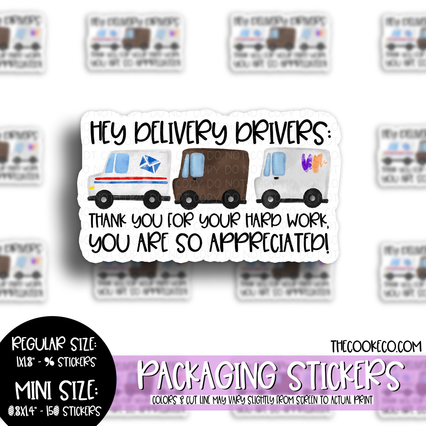 PTO Packaging Stickers | #C0471 - HEY DELIVERY DRIVER