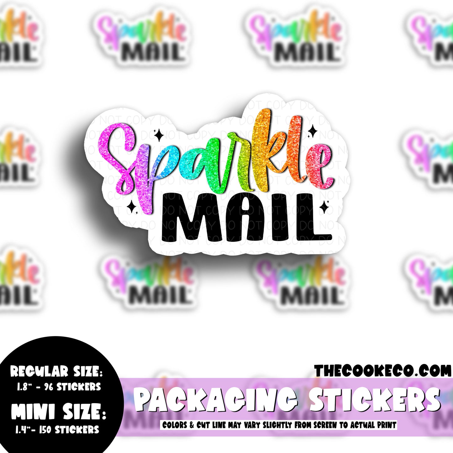 Packaging Stickers | #C0711 - SPARKLE MAIL