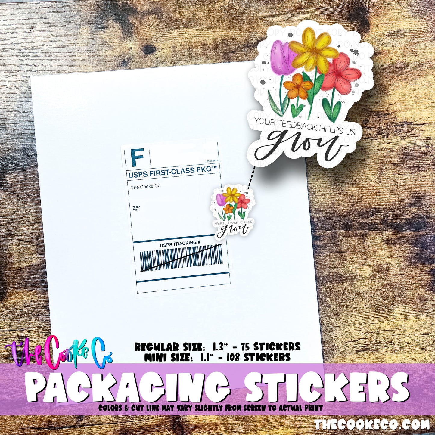 PTO Packaging Stickers | #C0795 - YOUR FEEDBACK HELPS US GROW