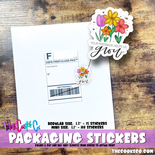 PTO Packaging Stickers | #C0795 - YOUR FEEDBACK HELPS US GROW