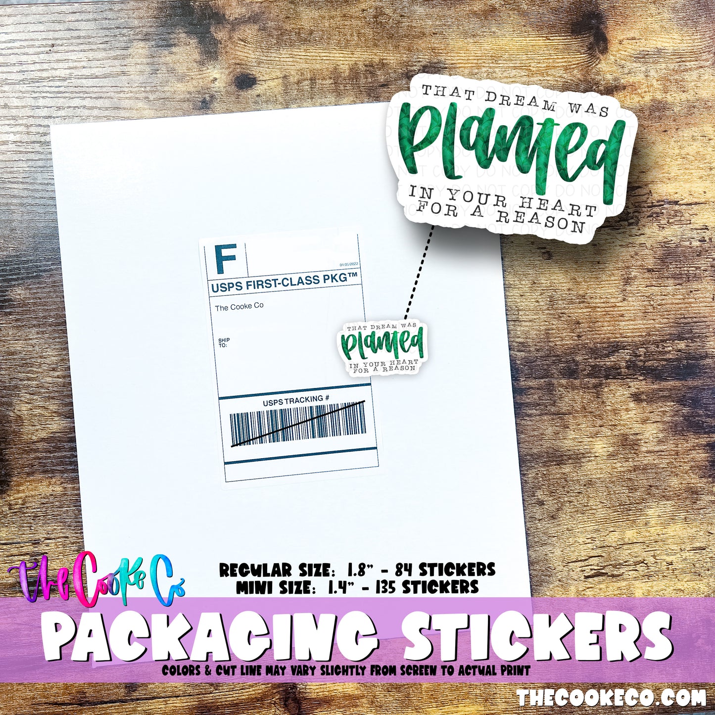 PTO Packaging Stickers | #C0796 - THAT DREAM WAS PLANTED