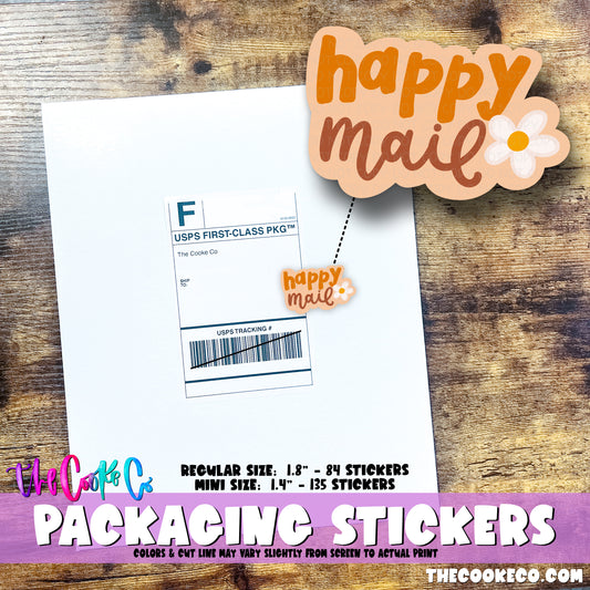 Packaging Stickers | #C0809 - HAPPY MAIL