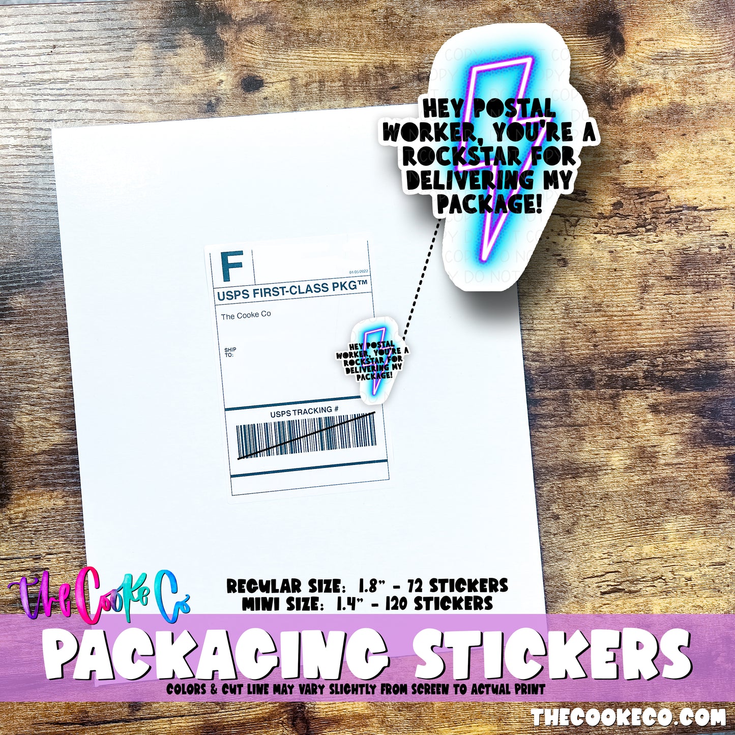 PTO Packaging Stickers | #C0840 - YOU'RE A ROCKSTAR FOR DELIVERING MY PACKAGE