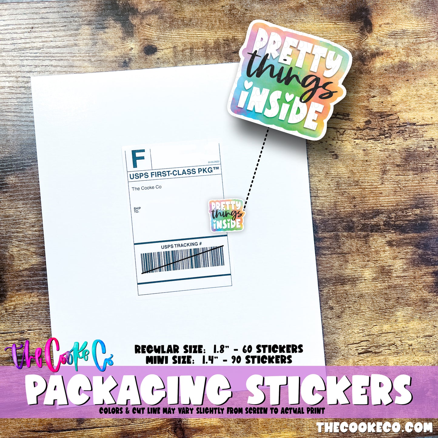 PTO Packaging Stickers | #C0870 - PRETTY THINGS INSIDE