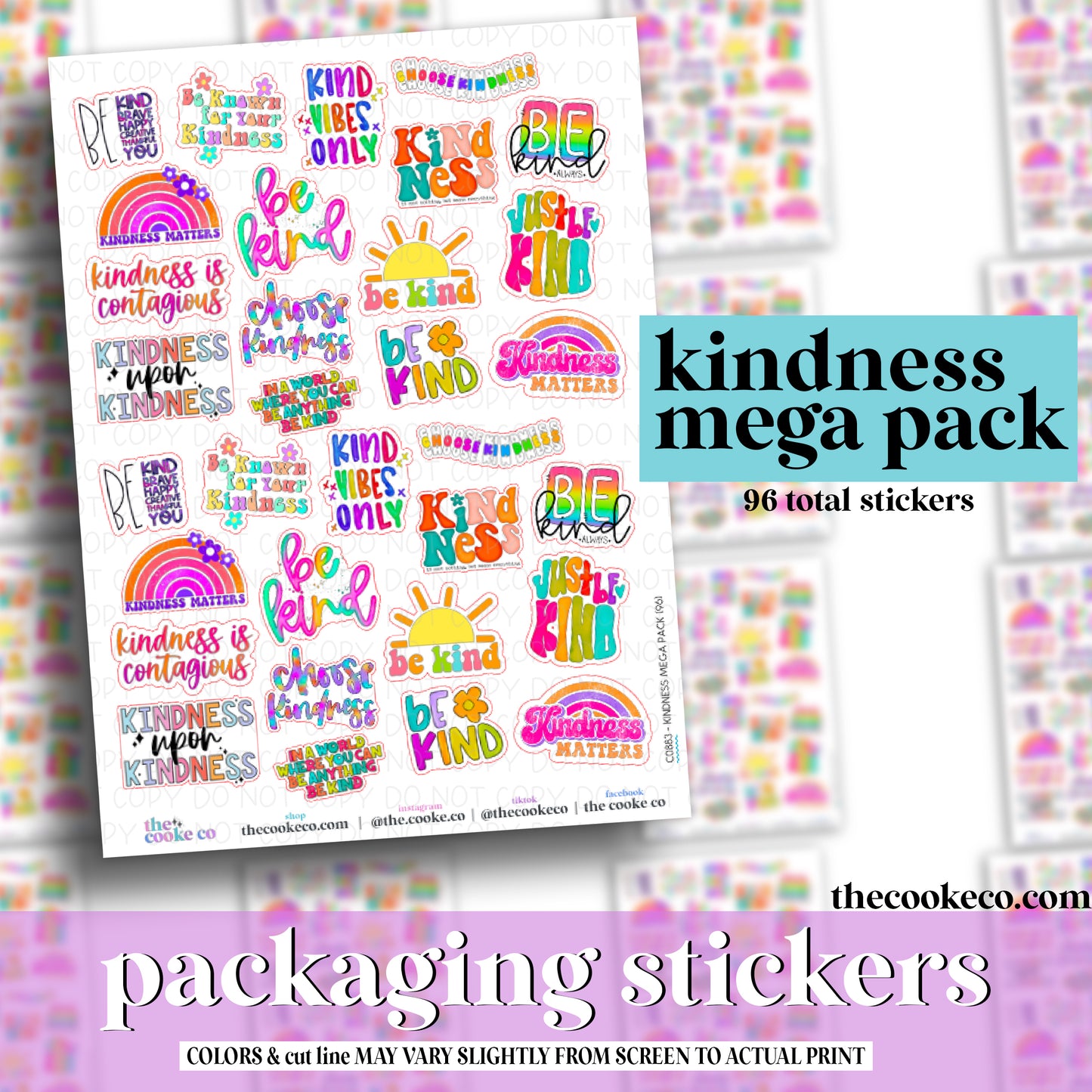 PTO Packaging Stickers | C0883 - KINDNESS MEGA PACK