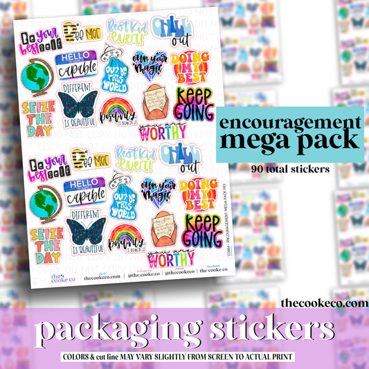 PTO Packaging Stickers | C0884 - ENCOURAGEMENT MEGA PACK