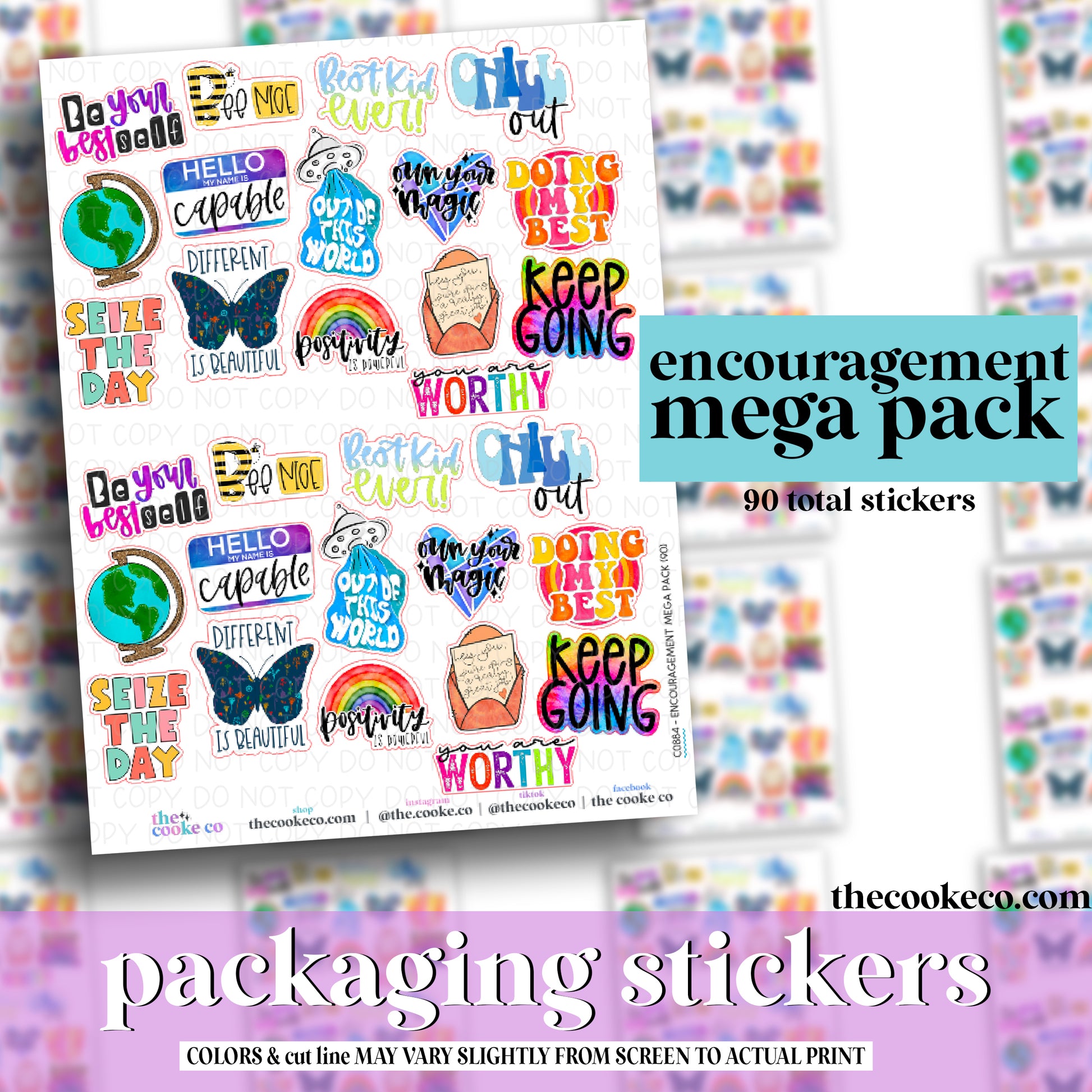 PTO Packaging Stickers | C0884 - ENCOURAGEMENT MEGA PACK – The Cooke Co