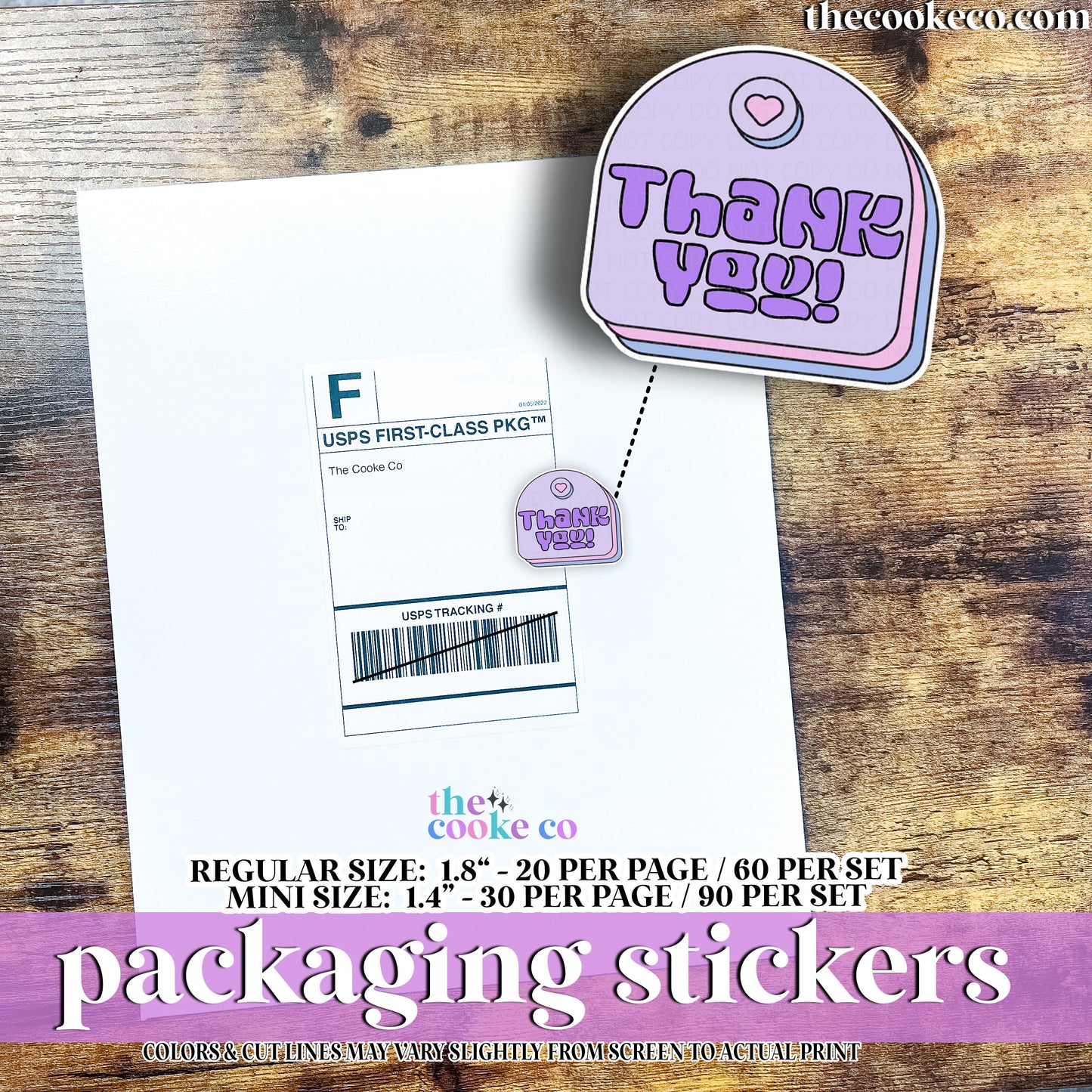 PTO Packaging Stickers | C0912 - THANK YOU