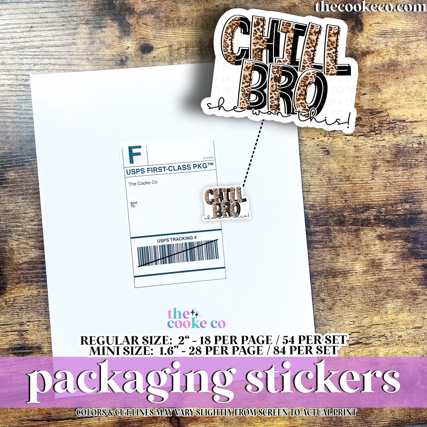 Packaging Stickers | #C0927 - CHILL BRO LEOPARD