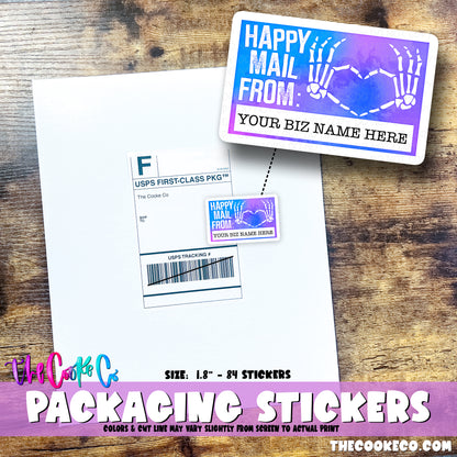 Customizable Packaging Stickers | #0030 - HAPPY MAIL FROM SKELLIE