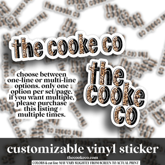 Vinyl Sticker | CUSTOMIZABLE VINYL STICKER - WILD LEOPARD THEME