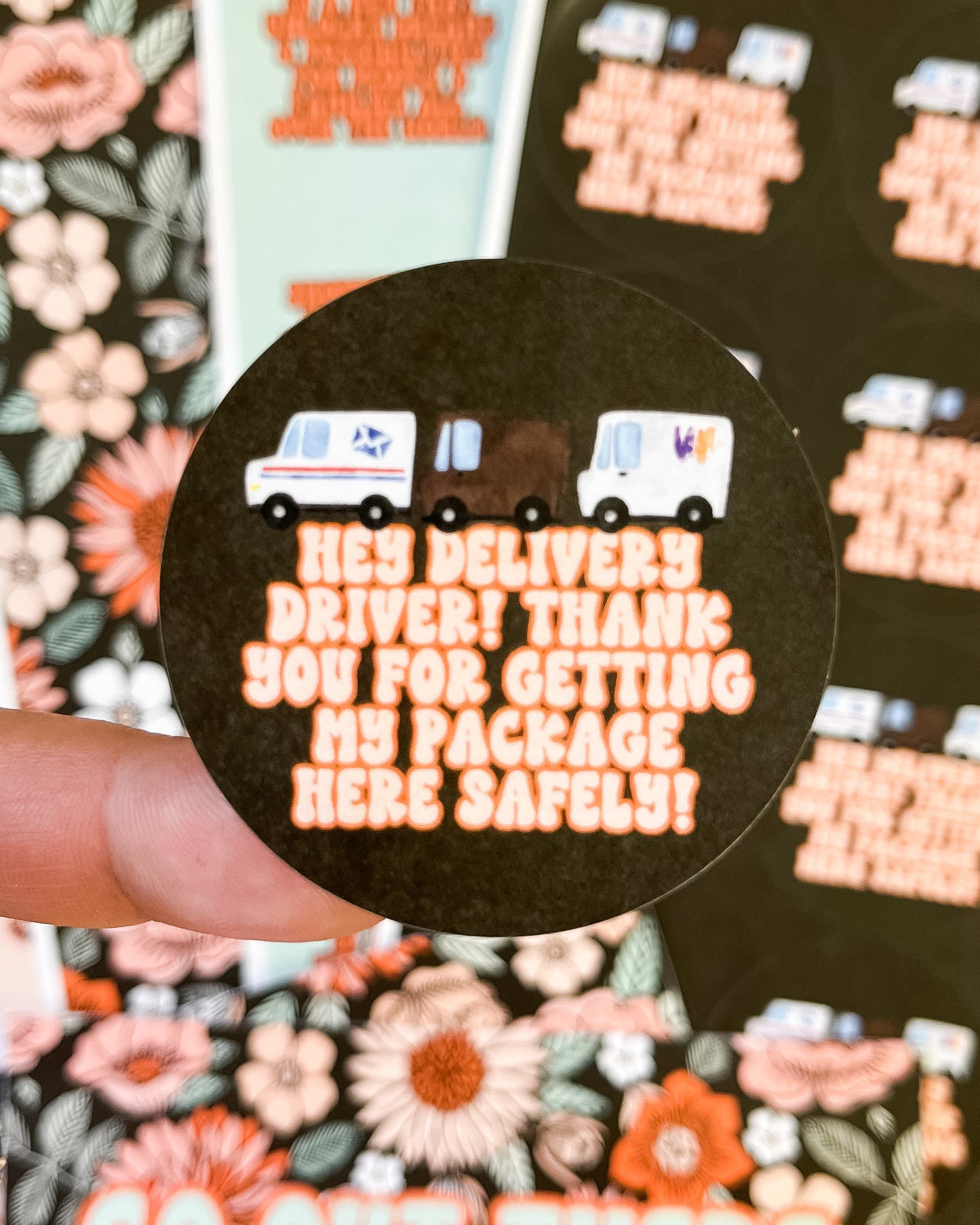 RTS Packaging Stickers | #RTS0216 - HEY DELIVERY DRIVE