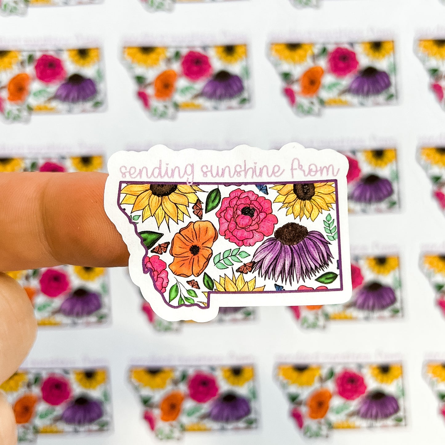 PTO Packaging Stickers | SENDING SUNSHINE FROM