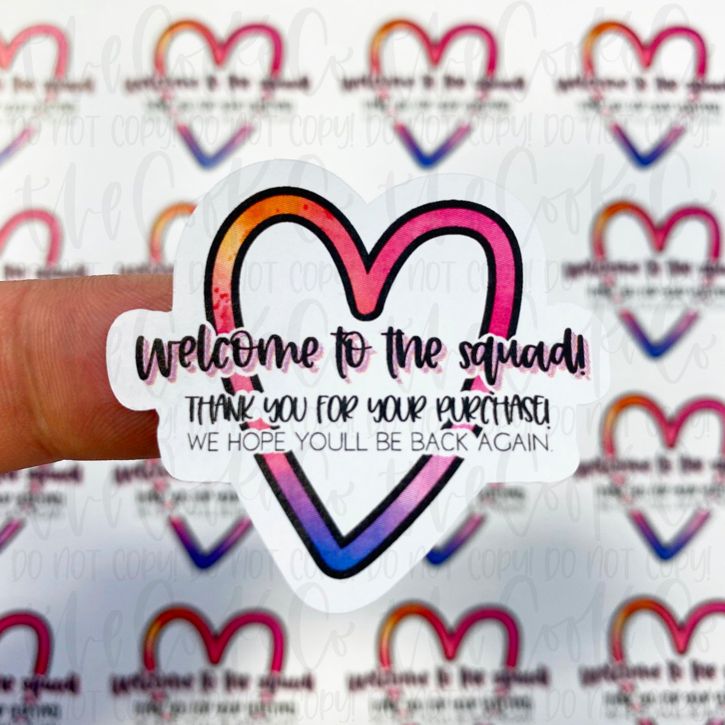 PTO Packaging Stickers | #C0418 - WELCOME TO THE SQUAD
